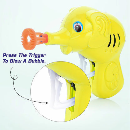 Elephant Bubble Gun for Kids - Includes Bubble Solution