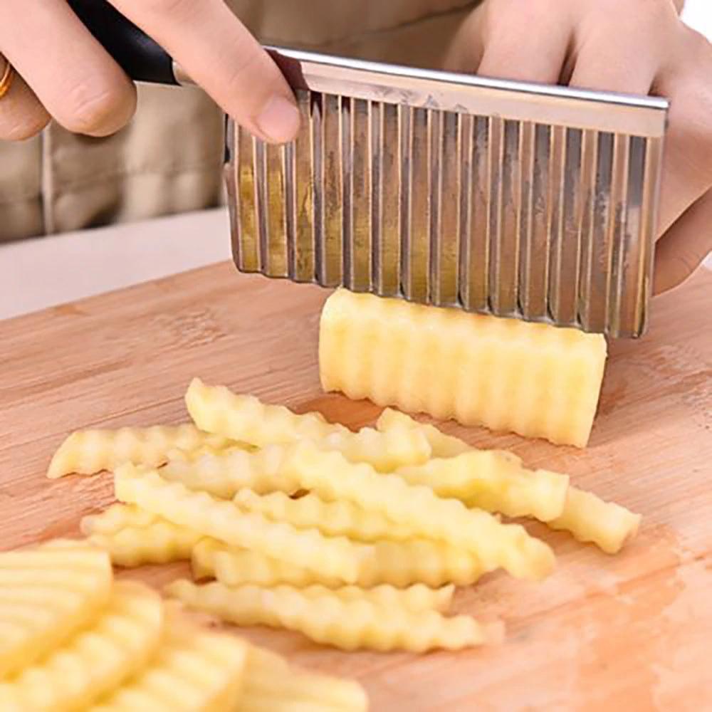 Stainless Steel Crinkle Cutter Knife for Salad and Vegetables