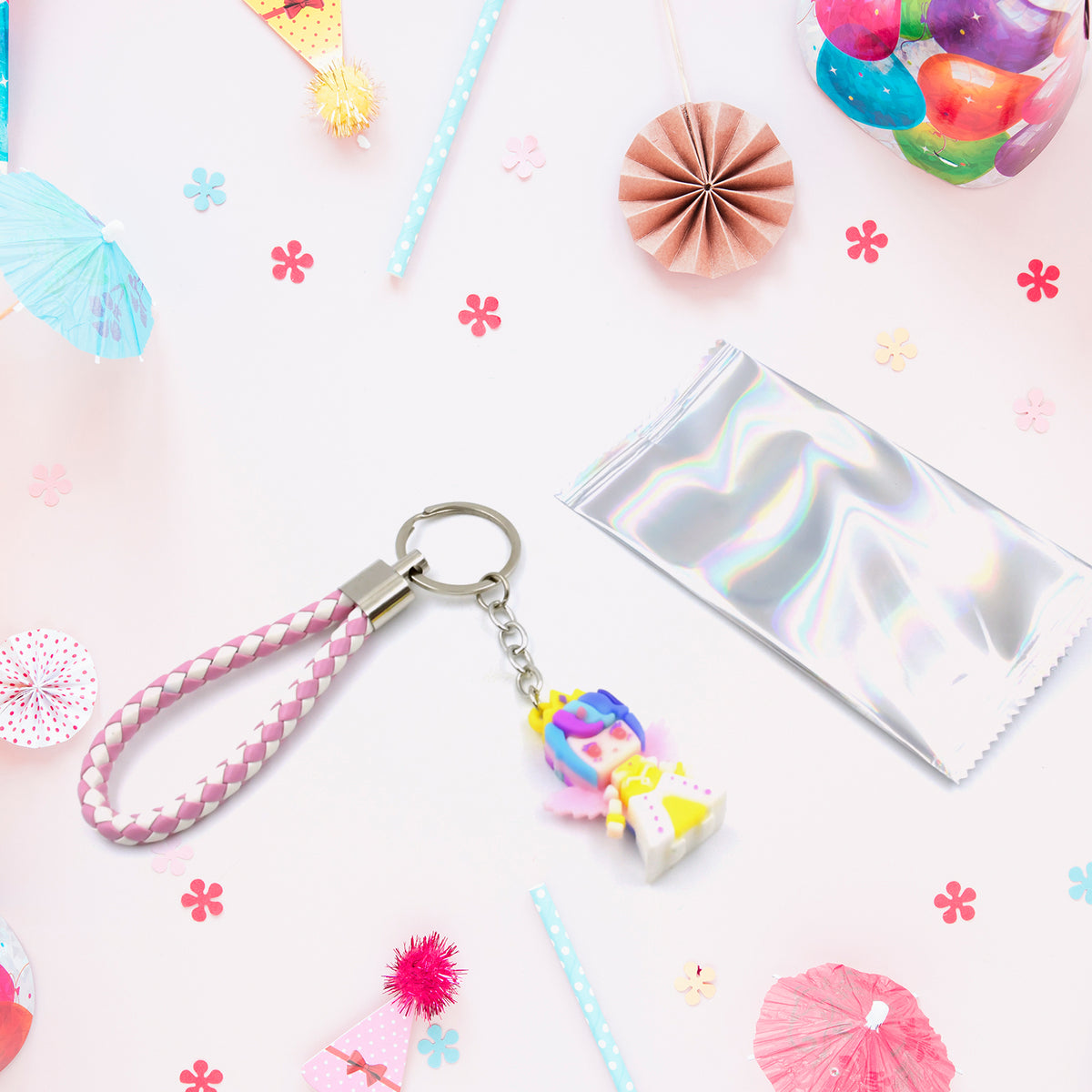 Shop Cute Unicorn Keychain with Card Gift DeoDap