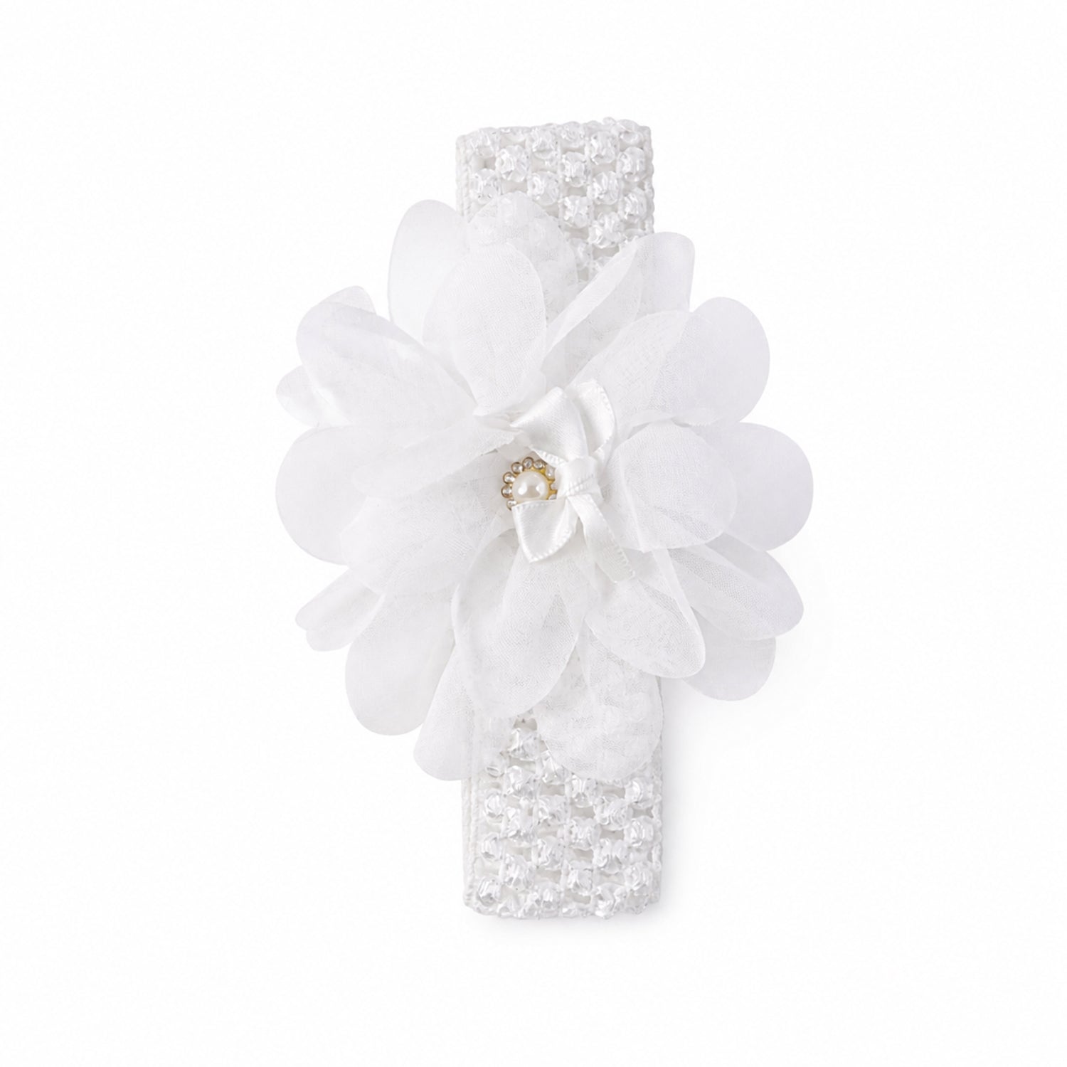 Baby headband with floral bow detail
