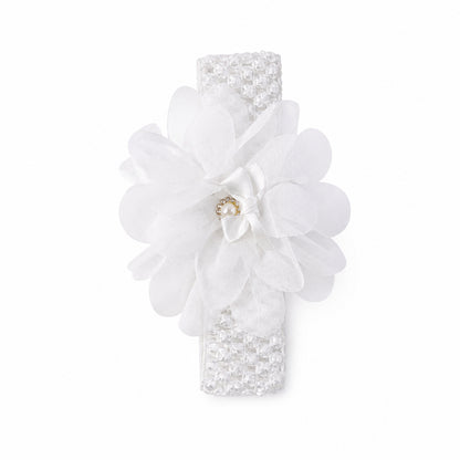 Baby headband with floral bow detail