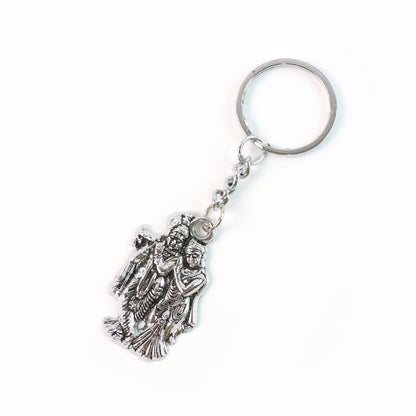 Radha Krishna Metal Keychain Set (2 Pc Mix Design)