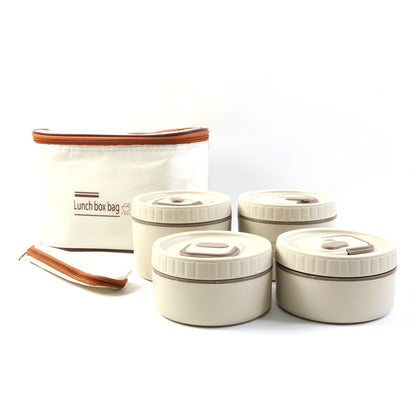 Bento Style Lunch Box Set with Multiple Containers & Carry Bag