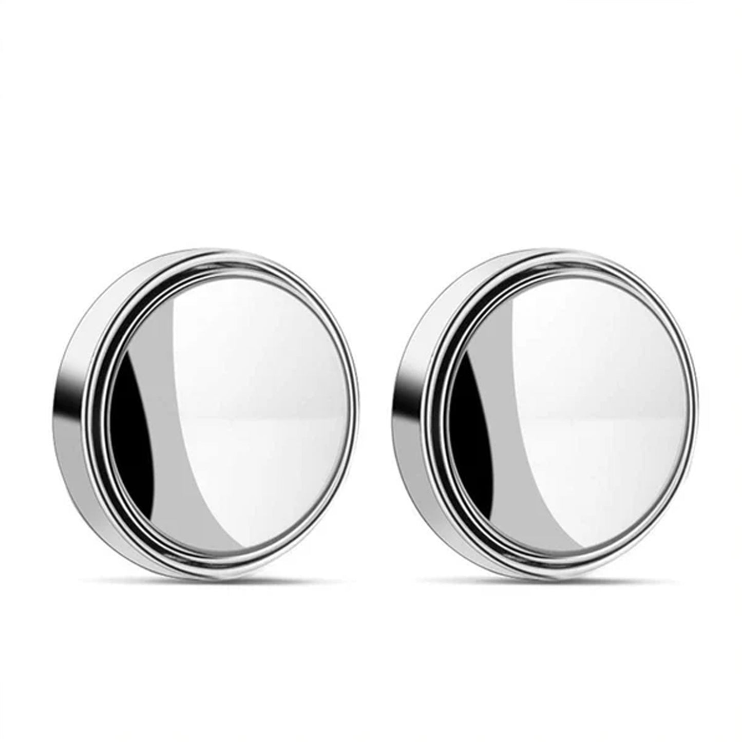 Car Blind-Spot Side Mirror Silver Frame - (2 Pc / Set)