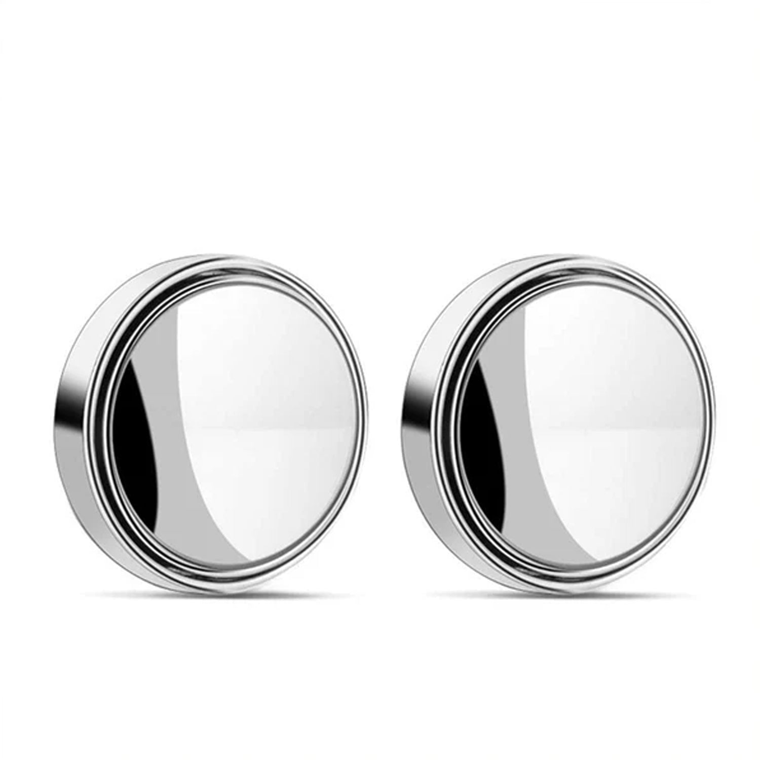 Car Blind-Spot Side Mirror Silver Frame - (2 Pc / Set)