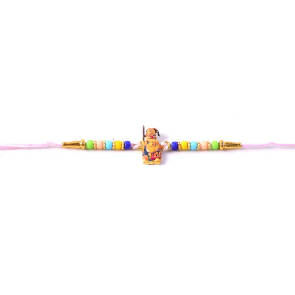 Hanuman Ji Beads Thread Rakhi – Traditional Protector for Brother