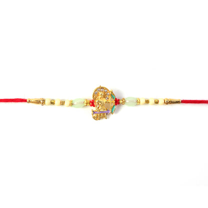 Lightweight Lord Ram Rakhi with decorative beadwork