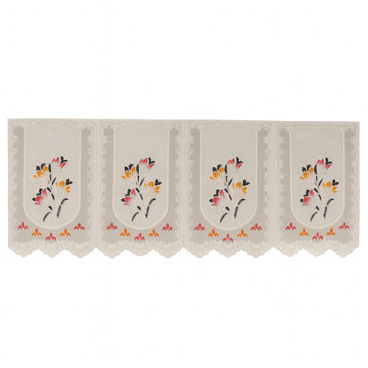 Floral Sofa Seat Runner Protector - (1 Pc / 134x28 Inch)