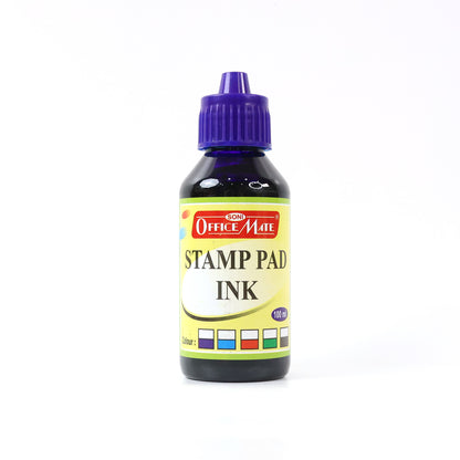 OfficeMate Stamp Pad Ink 100ml – Long-Lasting, Fade-Resistant, Premium Refill Ink