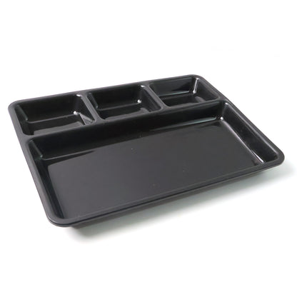 Plastic 4-Compartment Rectangular Meal Serving Tray – Sectioned Dining Plate (1 Pc)