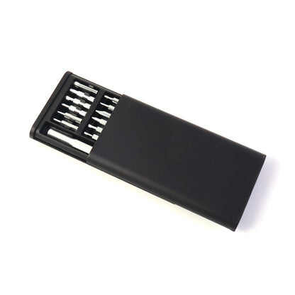 Close-up of screwdriver bits included in 24-in-1 precision set