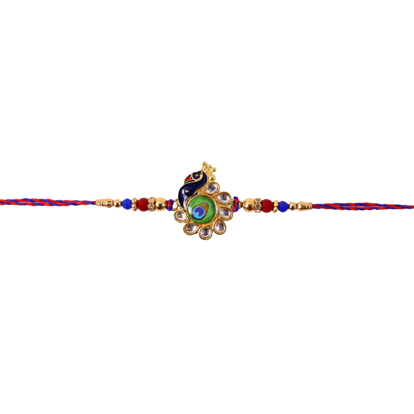 Peacock Feather Rakhi Lightweight Festive Charm (10pcs)