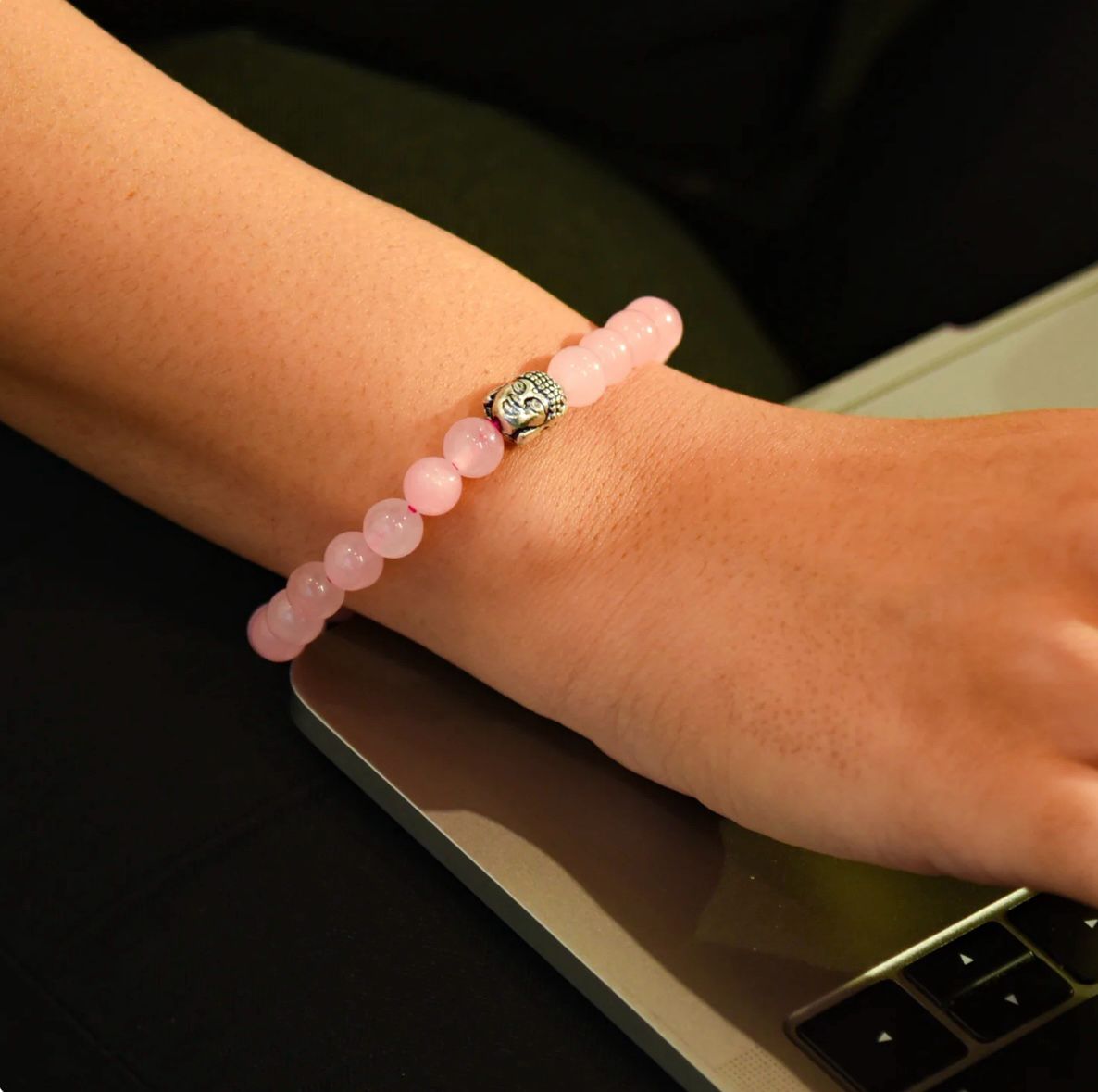 Natural Rose Quartz Crystal Bracelet