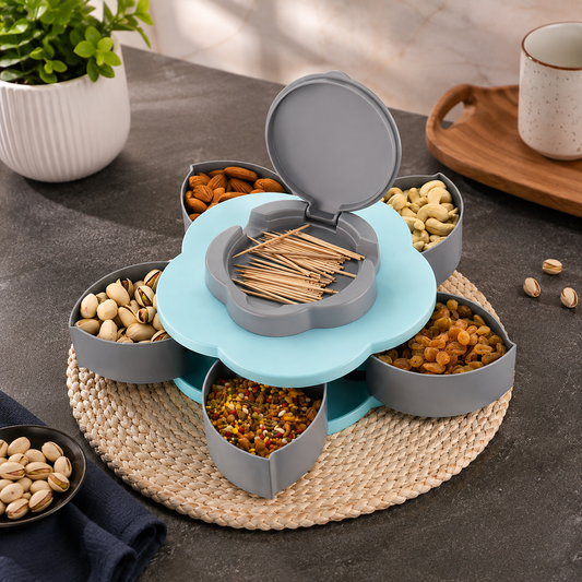 Smart Candy Box – 5-Compartment Petal-Shaped Organizer | Lunchie Bunchie