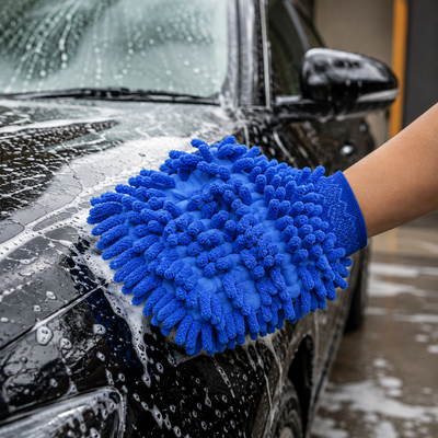 Microfiber Wash Mitt – Super Absorbent, Scratch-Safe Cleaning Glove