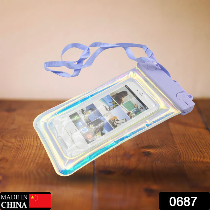 0687 Waterproof Phone Pouch Bag, Phone Accessories Transparent Phone Bag Swimming Phone Bag Mobile Phone Bag Waterproof Smartphone Protective Pouch for Pool, Beach for All Smartphones