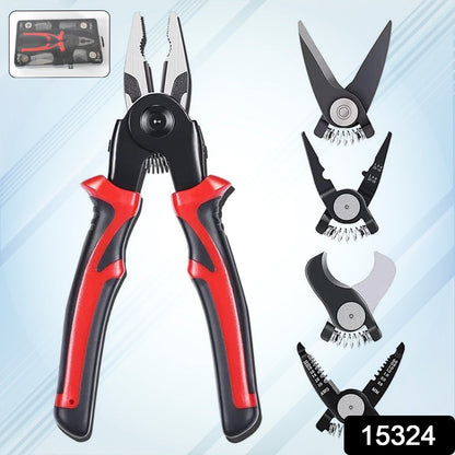 5 in 1 Wire Stripper Pliers Set  Soft Grip, Anti-Slip, Alloy Steel, Cutting & Stripping