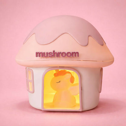 Cute Unicorn Mushroom House LED Night Lamp for Kids Bedroom Desk Decor