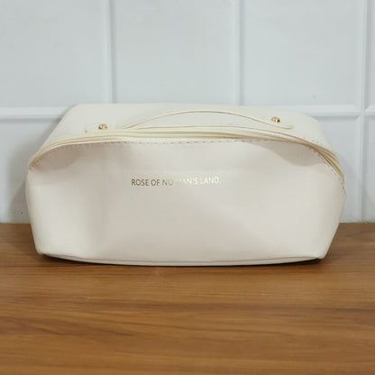 Travel Makeup & Toiletry Organizer Pouch with Zipper & Handle (1 Pc / Mix Color)