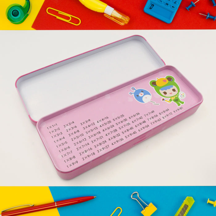 12-Piece Stationery Set: Pencil Box, Pencils, Erasers & More