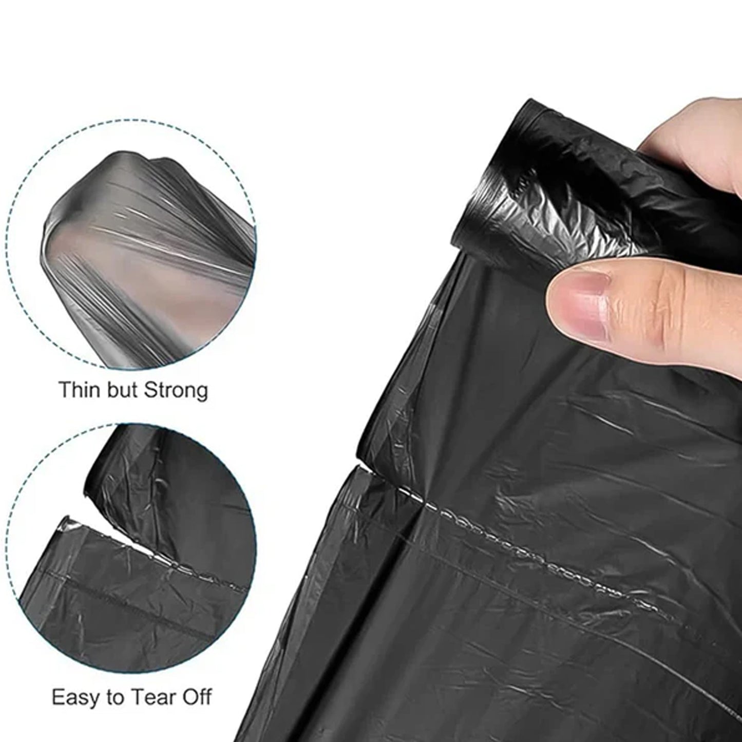 Premium Leak-Proof Dustbin Garbage Bags Roll (50 Bags, 45x50 Cm)