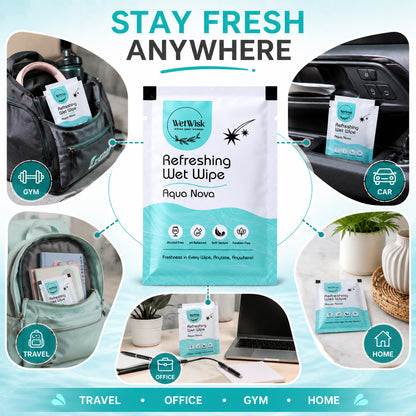 Eco-friendly aqua nova wipe