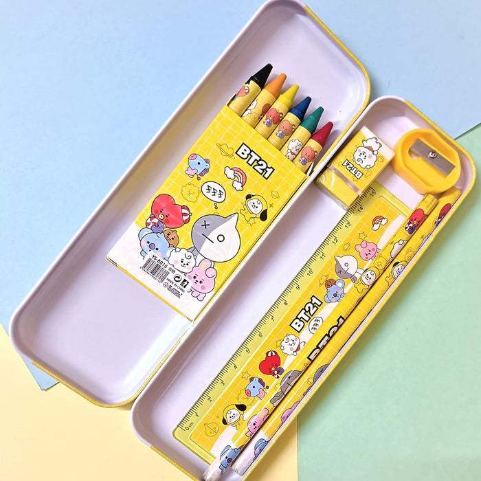 3294 Stationery Kit for Kids - Stationery Set, Includes Metal Pencil Box, Sharpener, Pencil and Eraser Set, School Supply Set, Birthday Return Gift for Kids, Boys, Girls (12 pc Set)