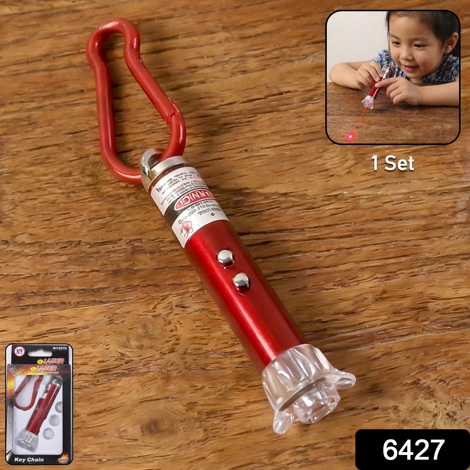 4 in1 Laser Light, LED Flashlight + Torch Keychain + Laser Pointer