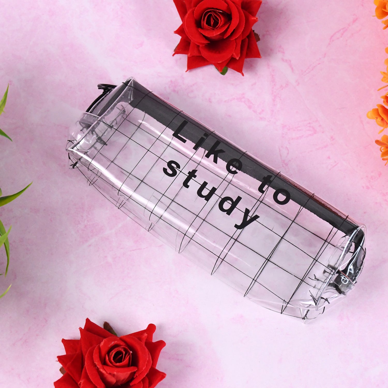 Transparent Pencil Pouch With Zipper (1 Pc)