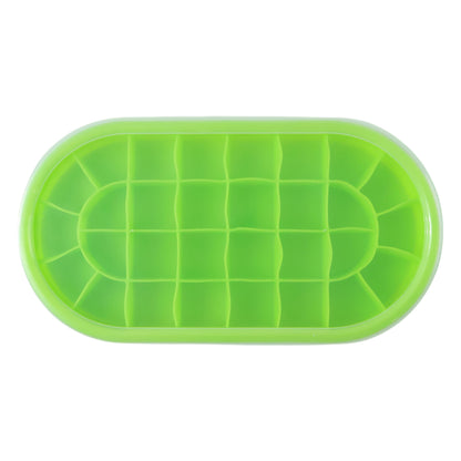 Freezer ice cube tray with oval compartments