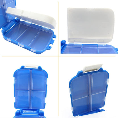 Portable Blue Dual-Sided Pill Organizer Box (1 Pc)