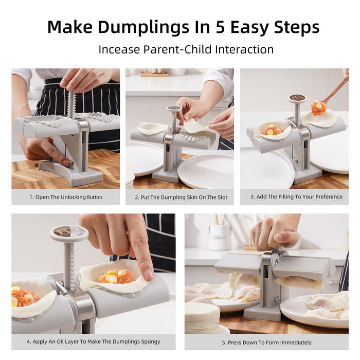 5300 Dumpling Maker Mold,Double Head Dumpling Mold Wrap Two At A One Time,Household Dumpling Maker Mould, Easy-Tool for Making Dumplings ,Dumpling Press Mold Kitchen Accessories