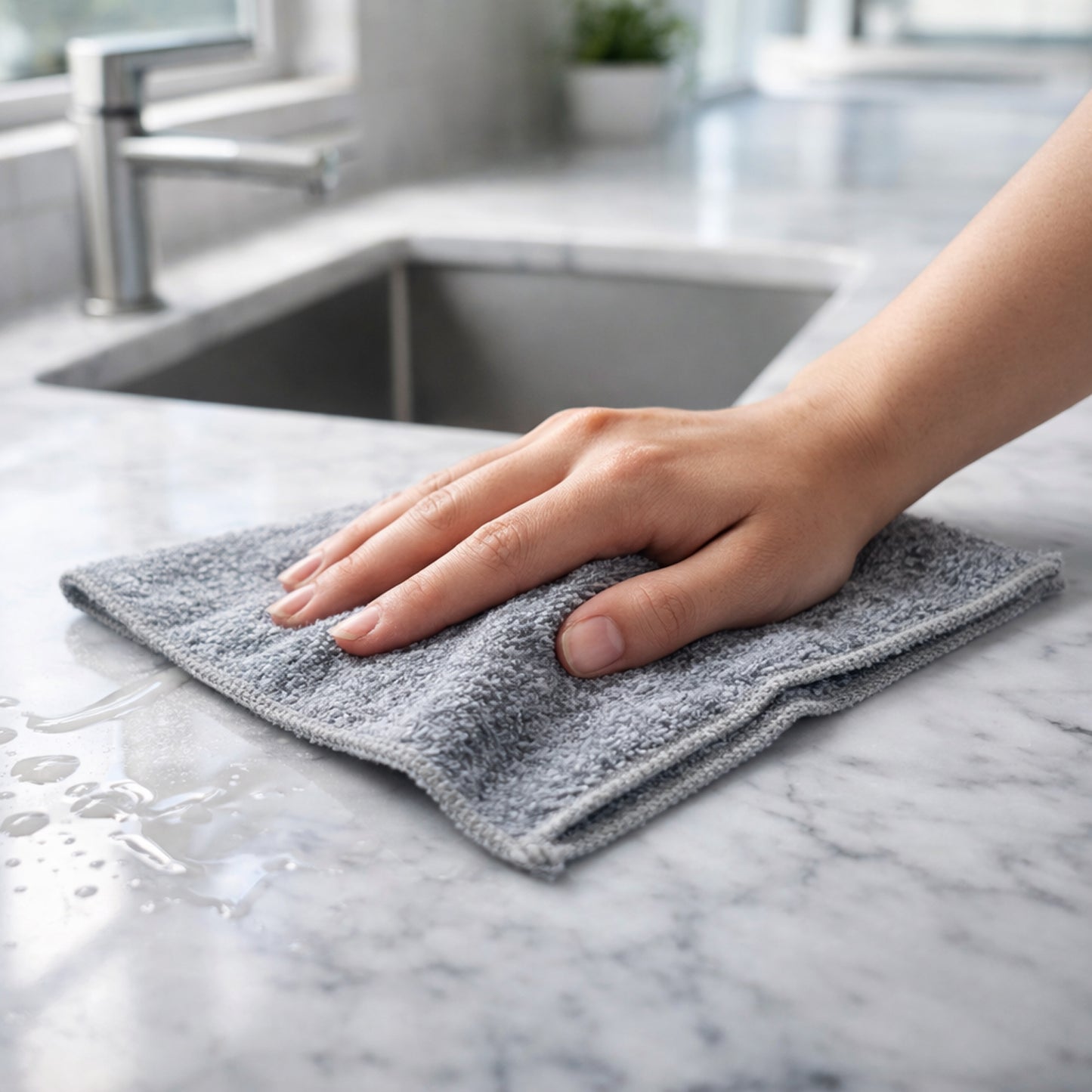 Cleaning cloth showcasing texture