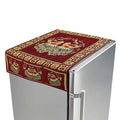 Cotton Fridge Top Cover – Peacock Design with Pockets | Dabster