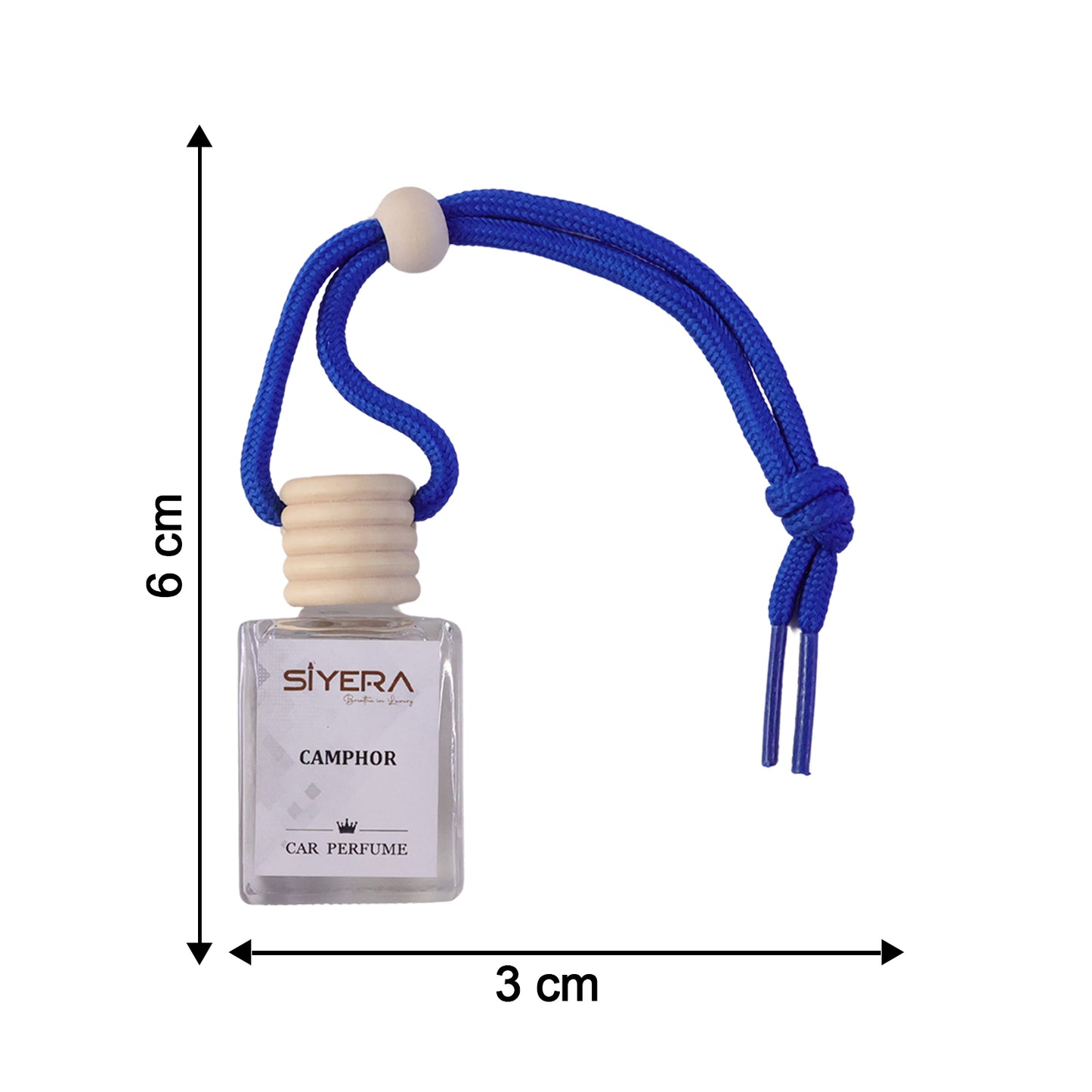 Camphor Car Perfume Hanging Air Freshener with Wooden Cap (1 Pc)