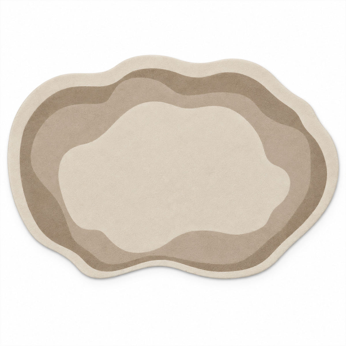Decorative Wavy Shaped Bathroom Floor Mat for Indoor Home Use (1 Pc, 60x38 Cm)
