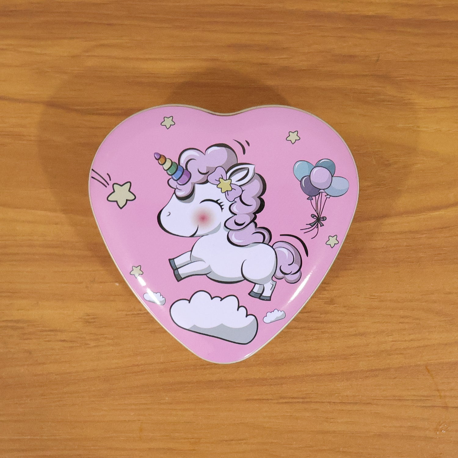Heart Shaped Unicorn Printed Multipurpose Storage Box (1 Pc)