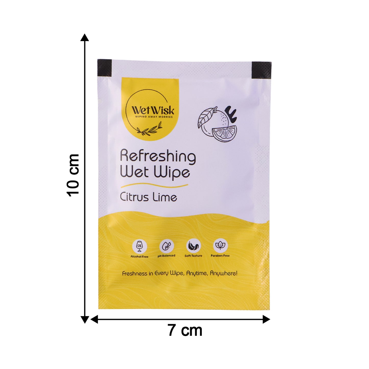 Biodegradable citrus wipe texture