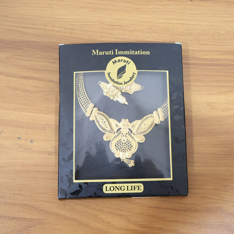 Elegant Meshwork Choker Necklace Set – Premium Handcrafted Design for Festive & Bridal Looks