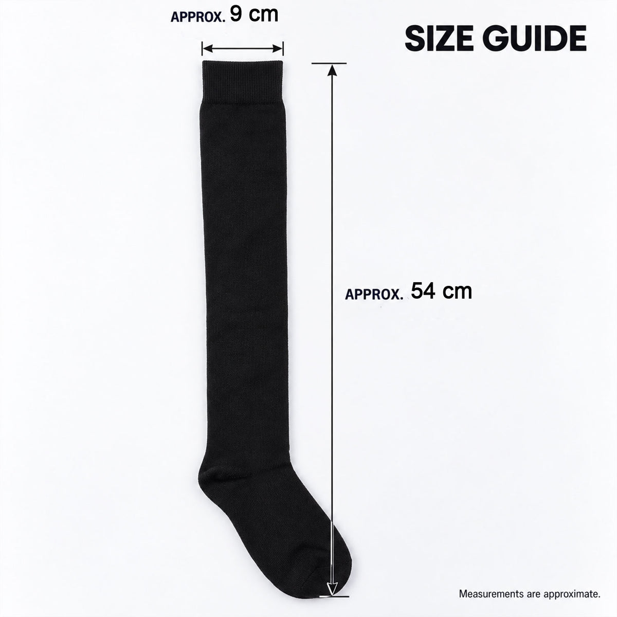 Long Soft Stretchable Over Knee Socks for Everyday Casual Wear and Style (2 Pair)