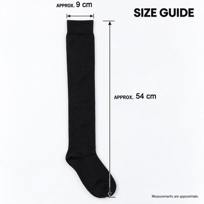 Long Soft Stretchable Over Knee Socks for Everyday Casual Wear and Style (2 Pair)