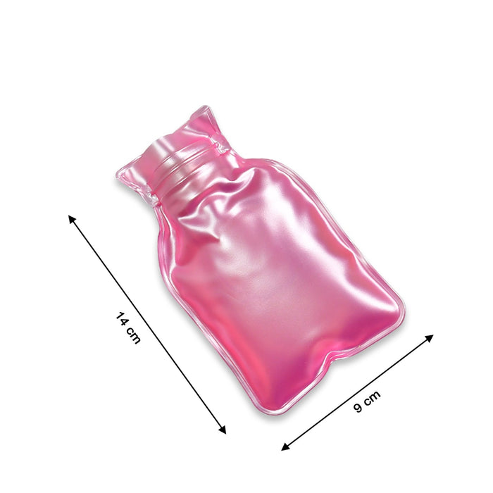 Simple Pink small Hot Water Bag with Cover for Pain Relief, Neck, Shoulder Pain and Hand, Feet Warmer, Menstrual Cramps.