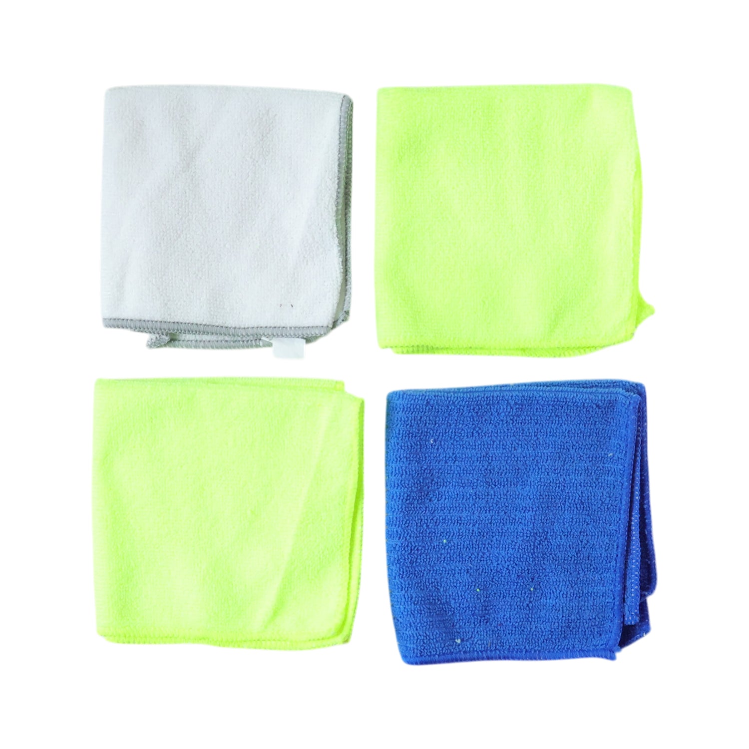 Microfiber cleaning towels used for polishing