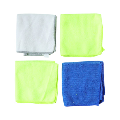 Microfiber cleaning towels used for polishing