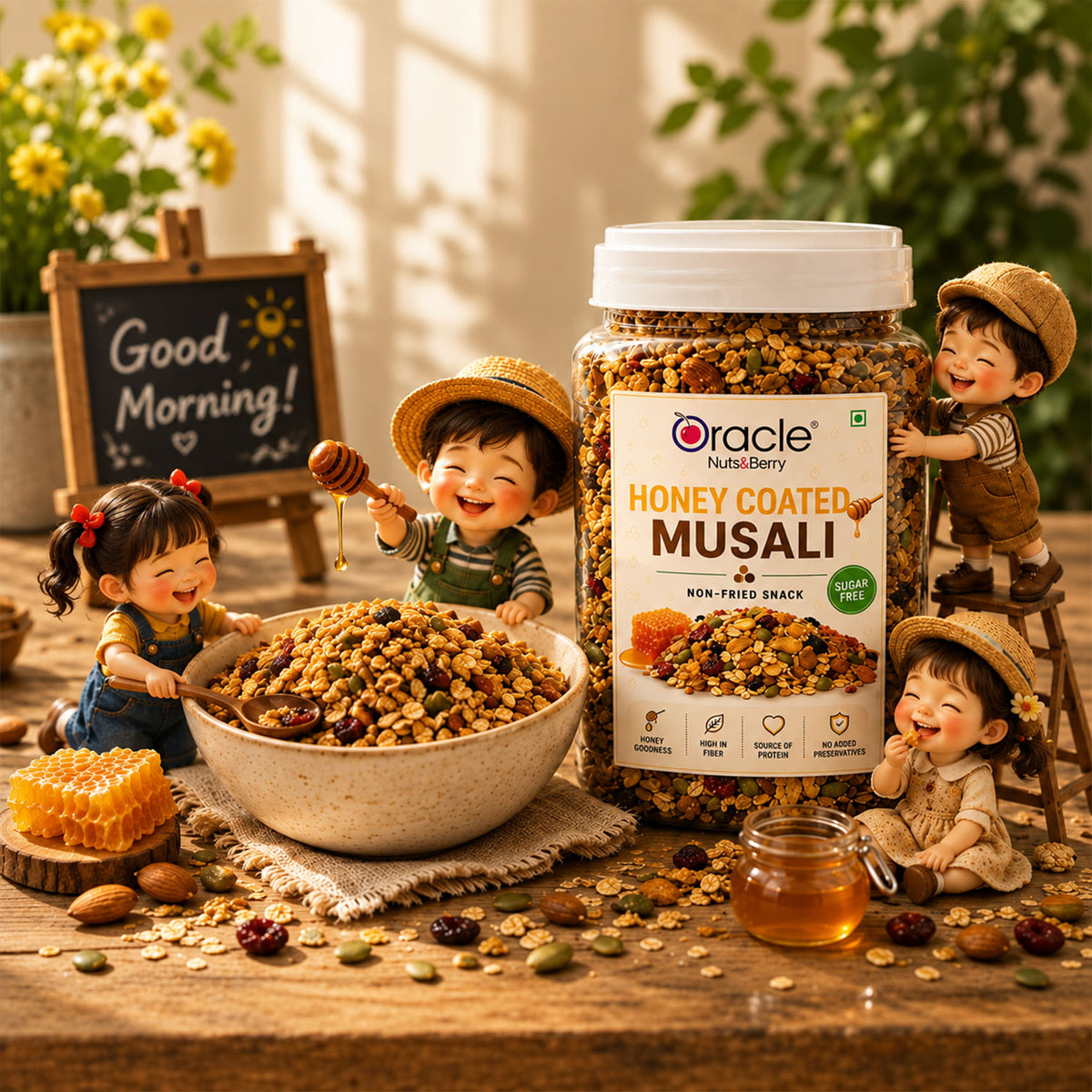 Mocha Coffee Muesli Premium Rich Pan Roasted Crunchy Breakfast Cereal Jar (400g)