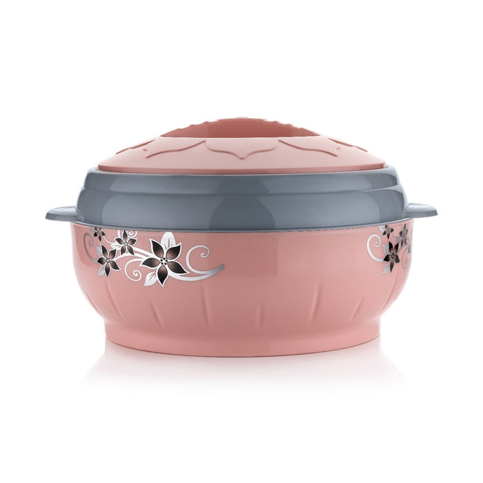 5788 High Quality Steel Casserole Box for Food Serving Inner Steel Insulated Casserole Hot Pot Flowers Printed Chapati Box for Roti Kitchen (Approx 4500 ml)