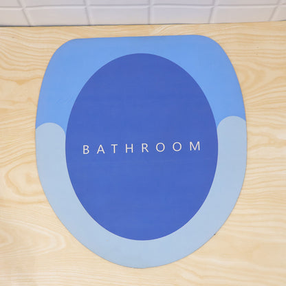 Rounded Circle Design Bath Rug, Soft Anti-Slip Shower Mat (1 Pc, 40x44 Cm)