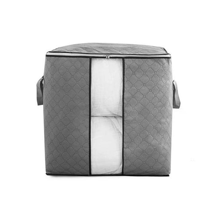 6262 Storage bag with Zipper and Space Saver Comforter bag, Pillow, Quilt, Bedding, Clothes, Blanket Storage Organizer Bag with Large Clear Window and Carry Handles for Closet.