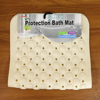 Close-up of textured safety shower mat
