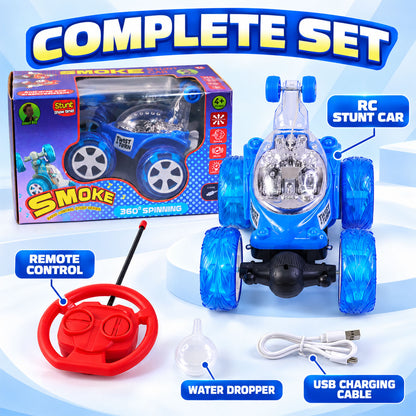 Remote Control Stunt Car with Music LED Lights and Water Spray Effect (1 Set)